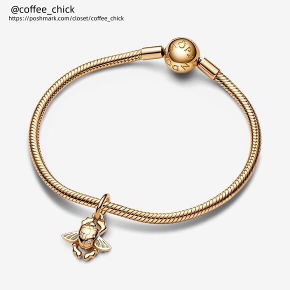 Pandora Disney Aladdin Scarab Beetle Dangle Charm - Picture 3 of 4